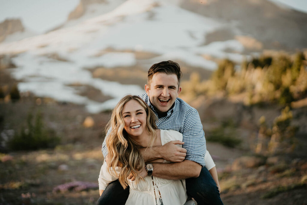 Couple portraits at Timberline Lodge