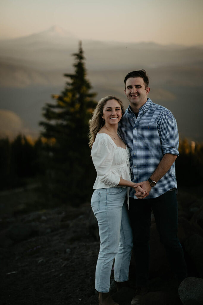 Couple portraits during Mt Hood engagement session