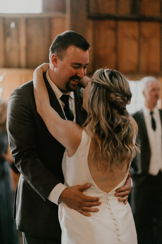 Bride and groom first dance