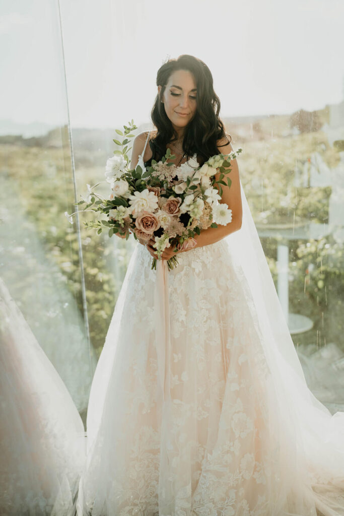 Bridal portraits at Furioso Vineyards