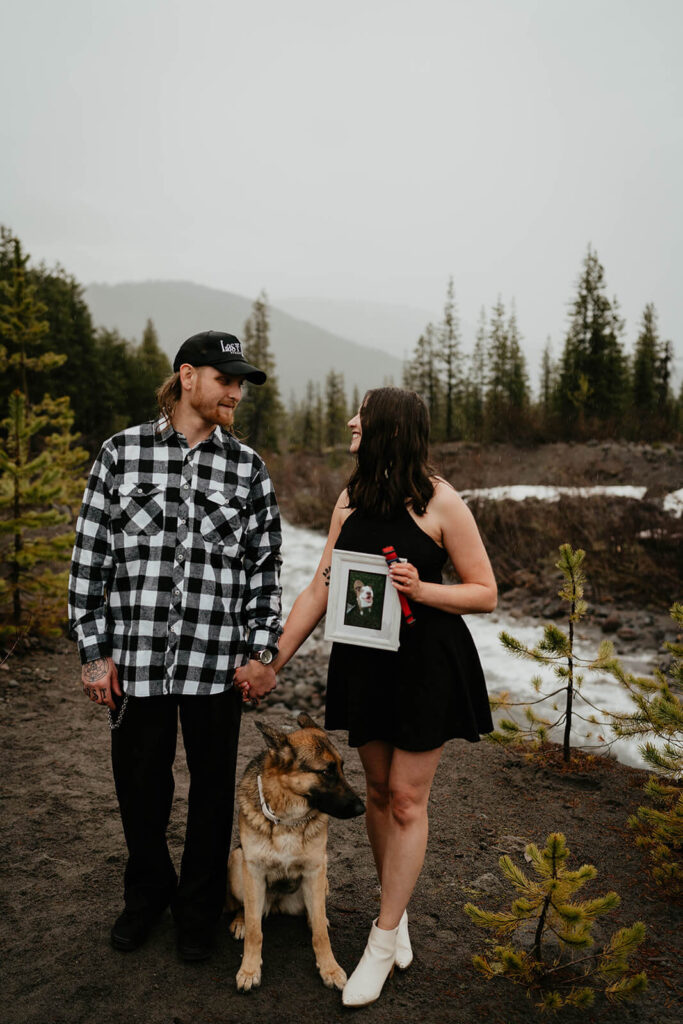 Couple portraits during Mt Hood engagement session