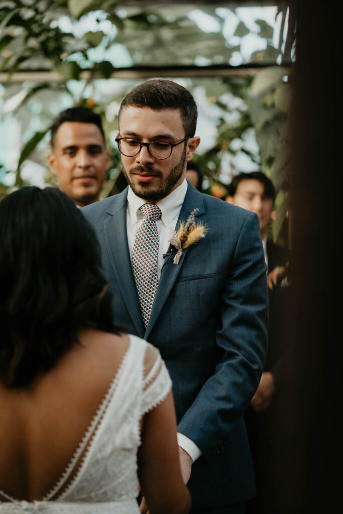 Botanical wedding ceremony at Pomarius Nursery