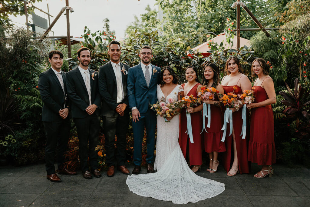 Wedding party portraits at Blockhouse wedding