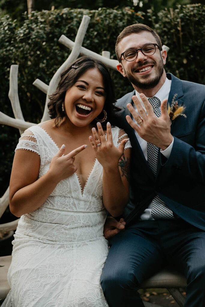 Bride and groom couple portraits during Blockhouse wedding at Pomarius Nursery