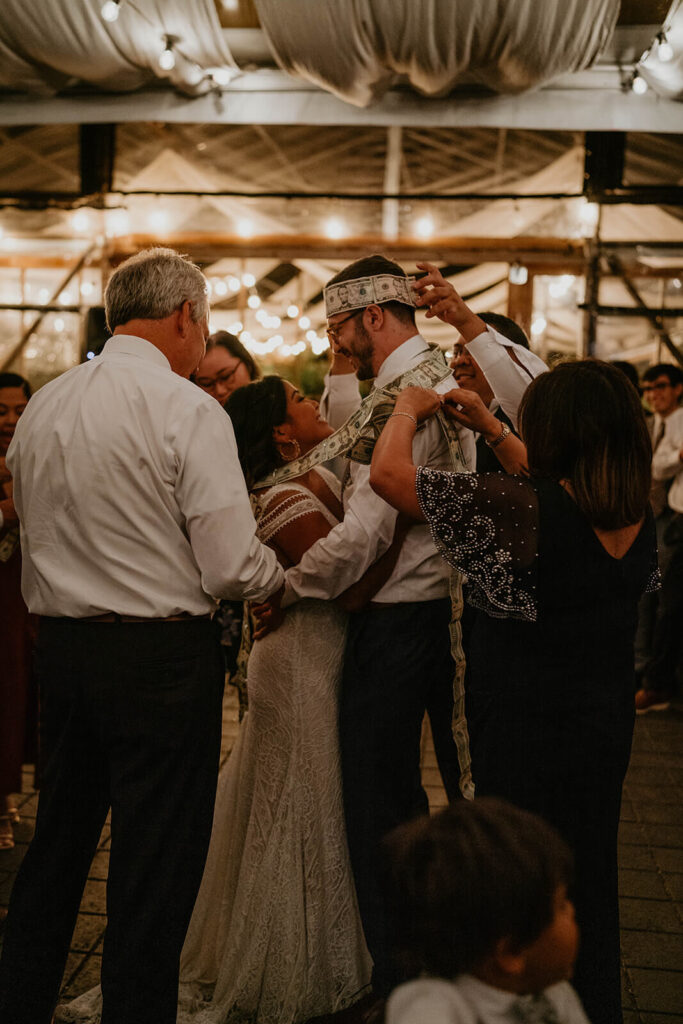 Bride and groom money dance at Blockhouse wedding