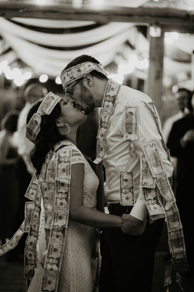 Bride and groom money dance at Blockhouse wedding