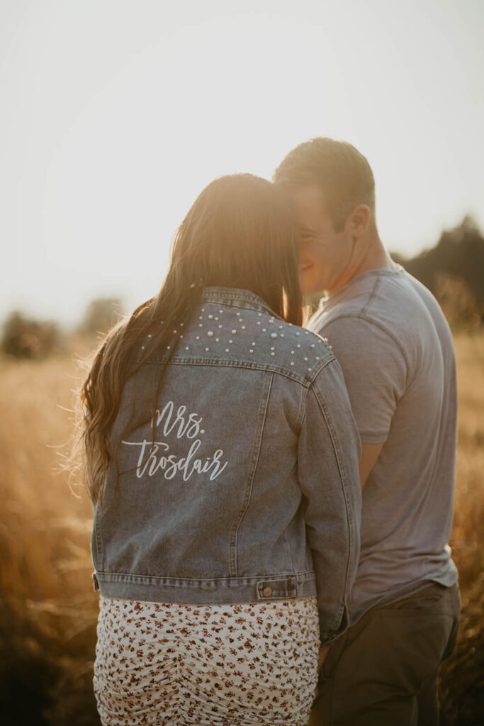 Sunset couple portraits at Discovery Park