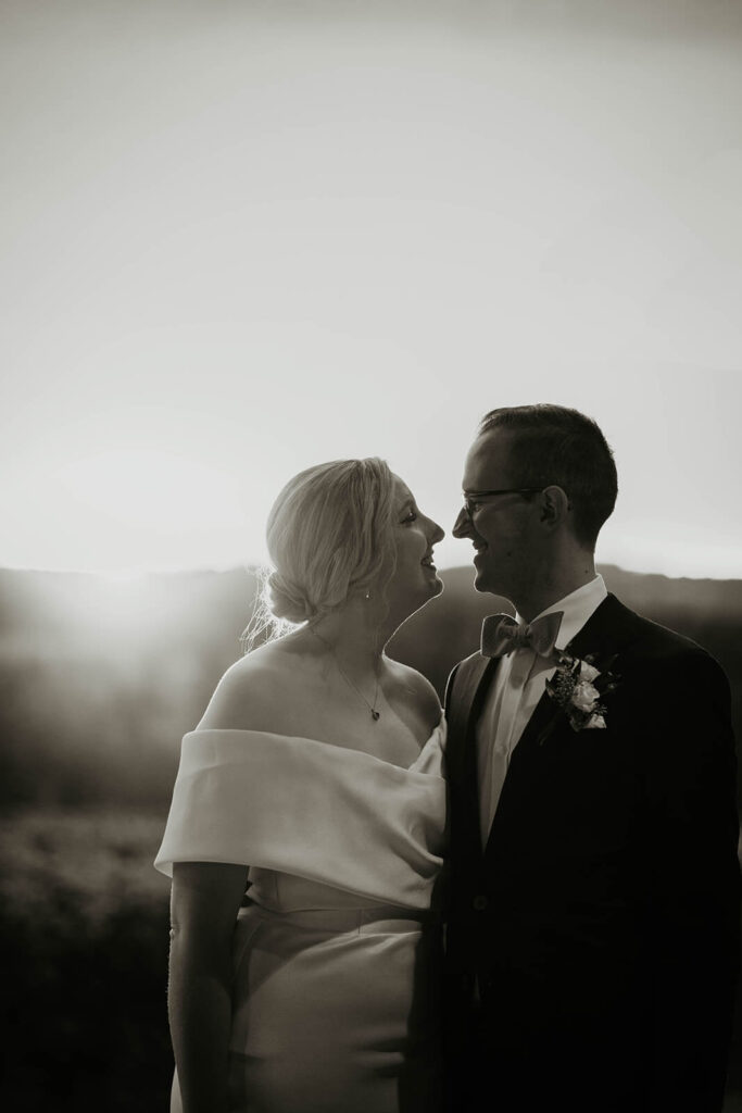 Bride and groom portraits at Willamette Valley Vineyards wedding