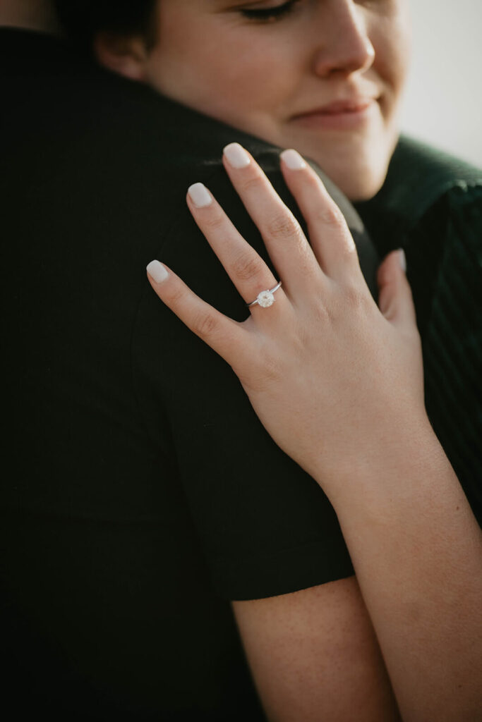 Engagement photos on the beach in Oregon