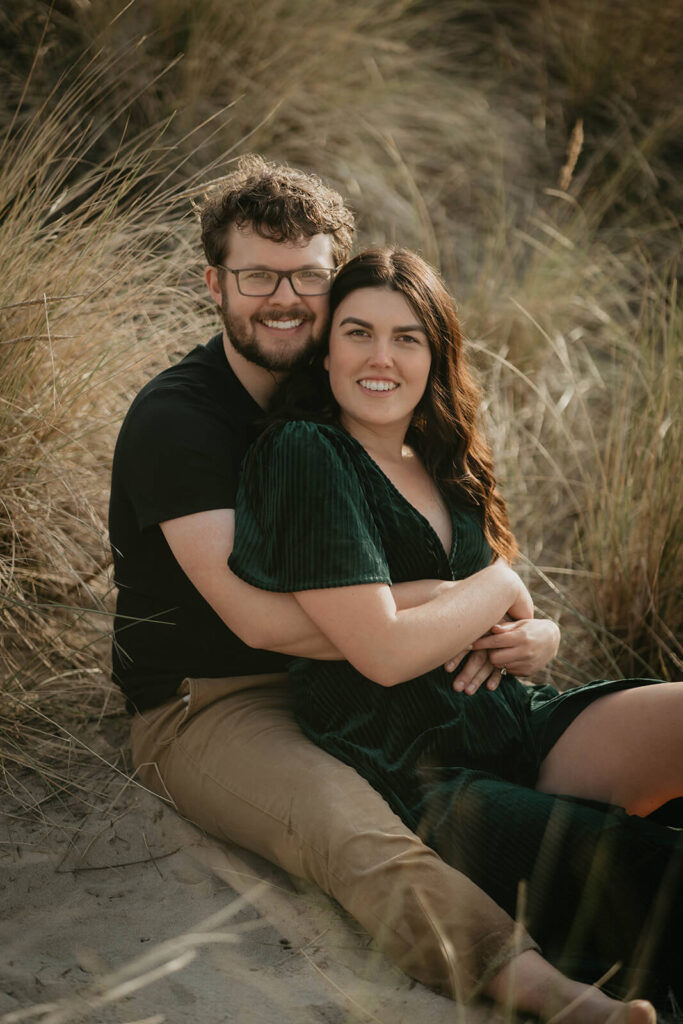 Engagement photos on the beach at Cannon Beach, Oregon