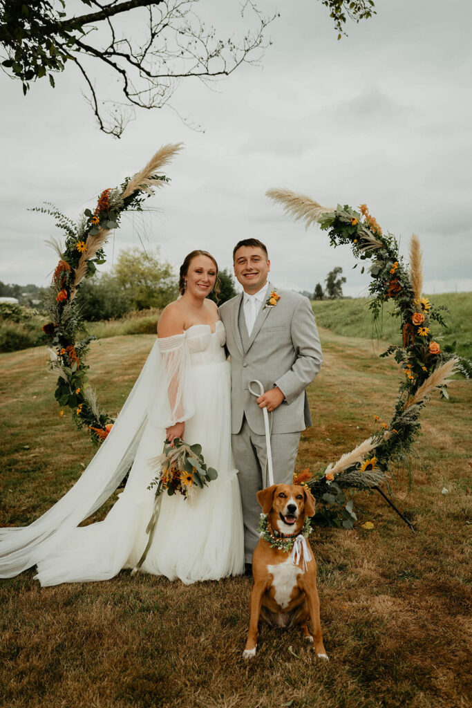 Bride and groom couple portraits at wedding in Washington