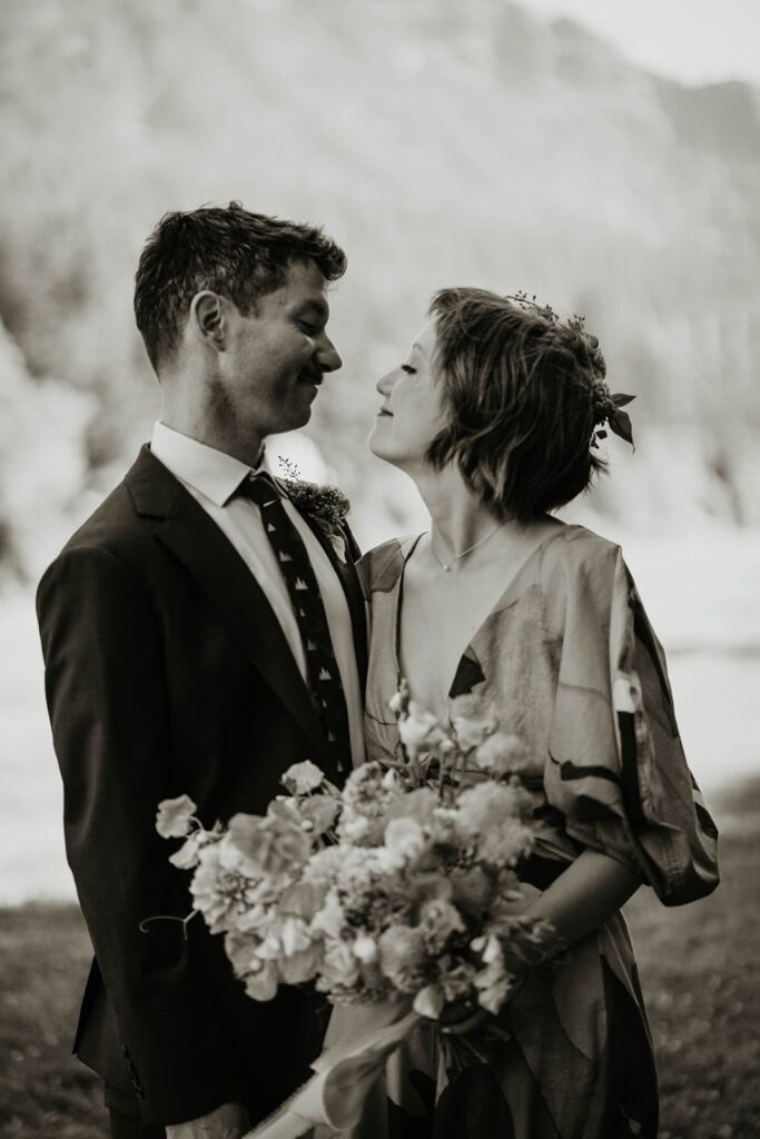 Bride and groom wedding portraits on Thunder Island