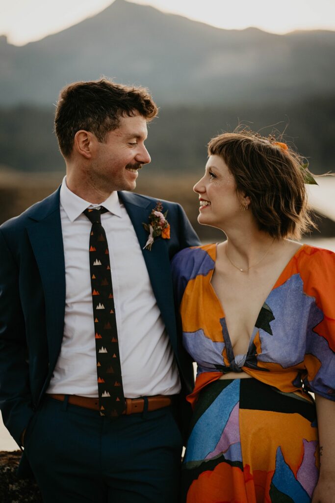 Bride and groom wedding portraits on Thunder Island