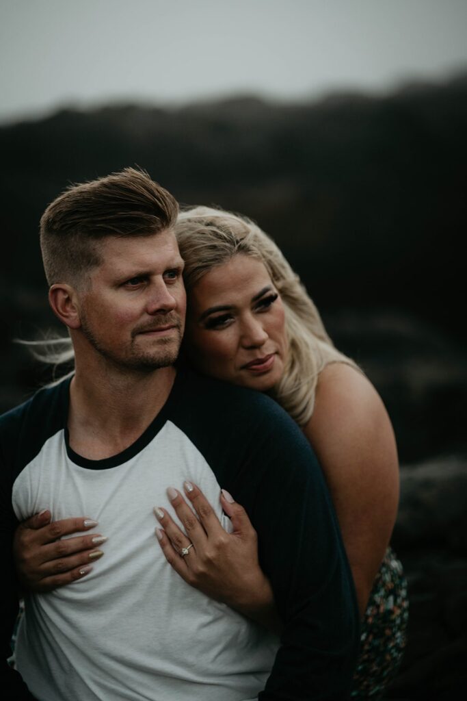 Oregon Coast engagement photos at Cape Perpetua