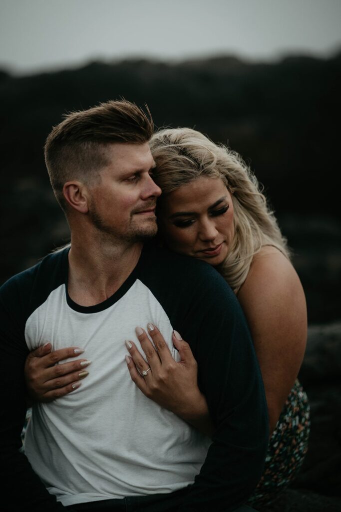 Oregon Coast engagement photos at Cape Perpetua