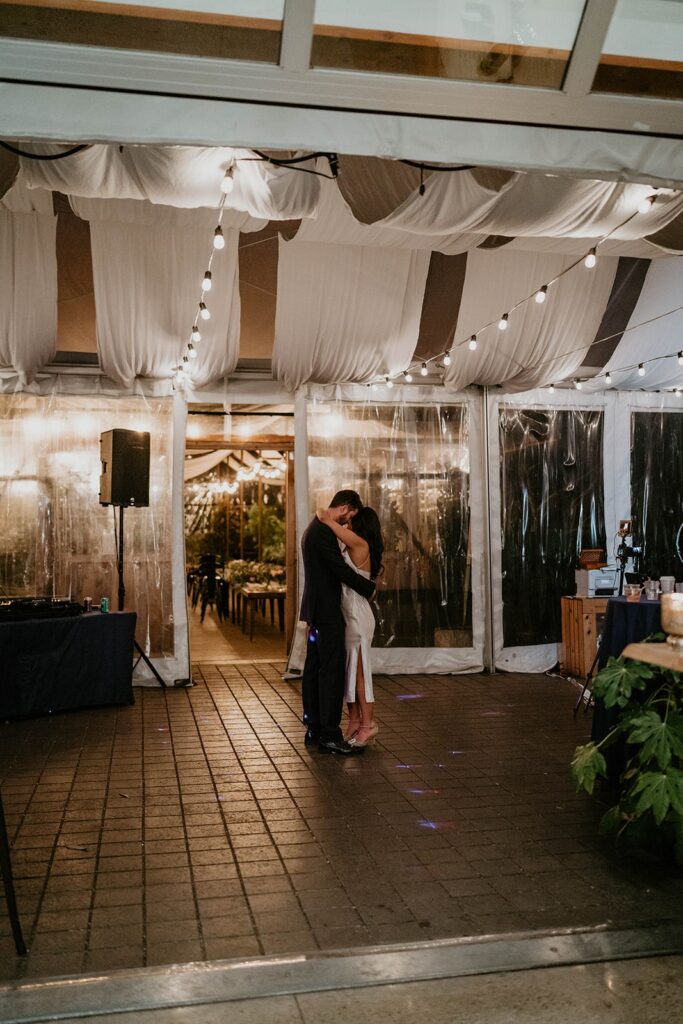 Bride and groom last dance before leaving their Blockhouse wedding in Portland