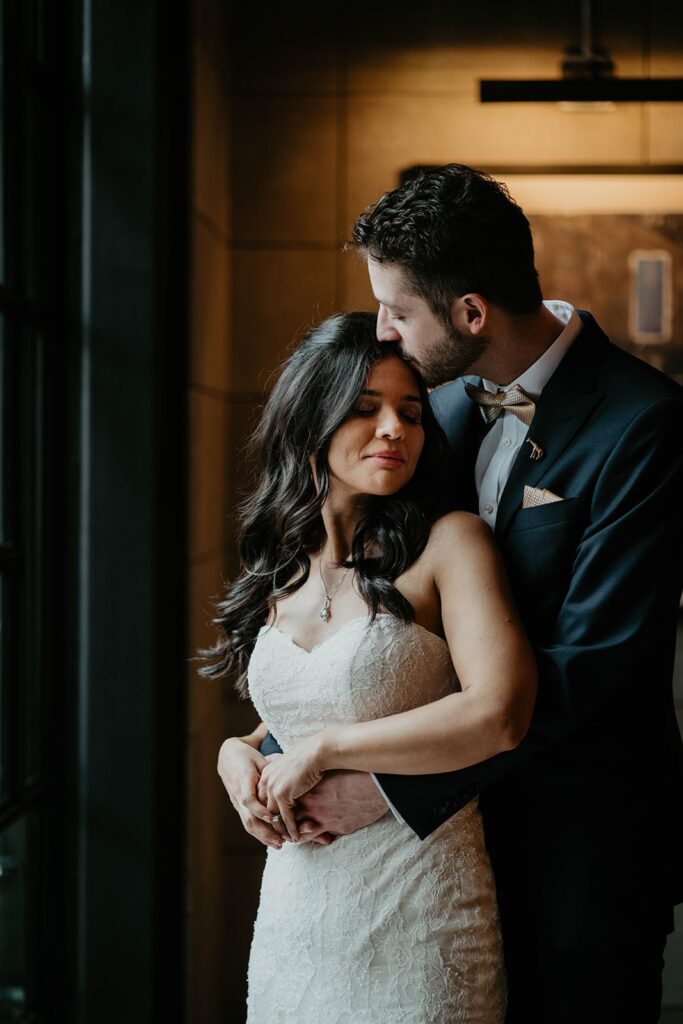 Bride and groom couple portraits at Blockhouse PDX