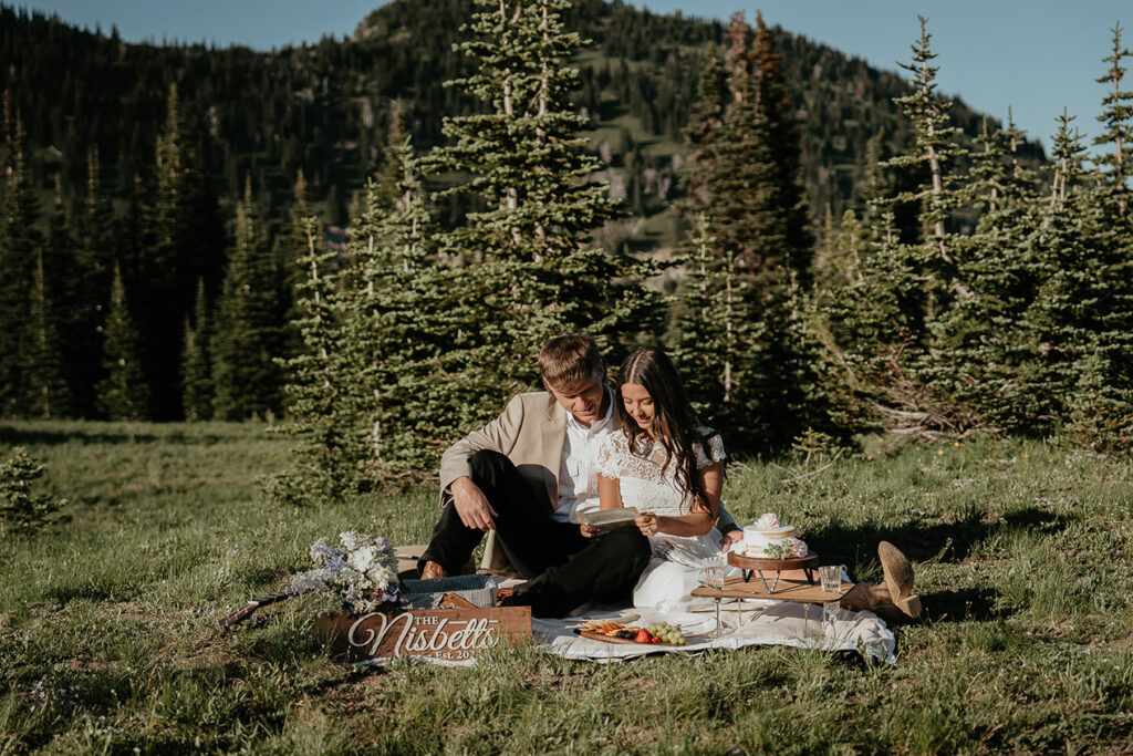 The couple reading letters from their loved ones. 