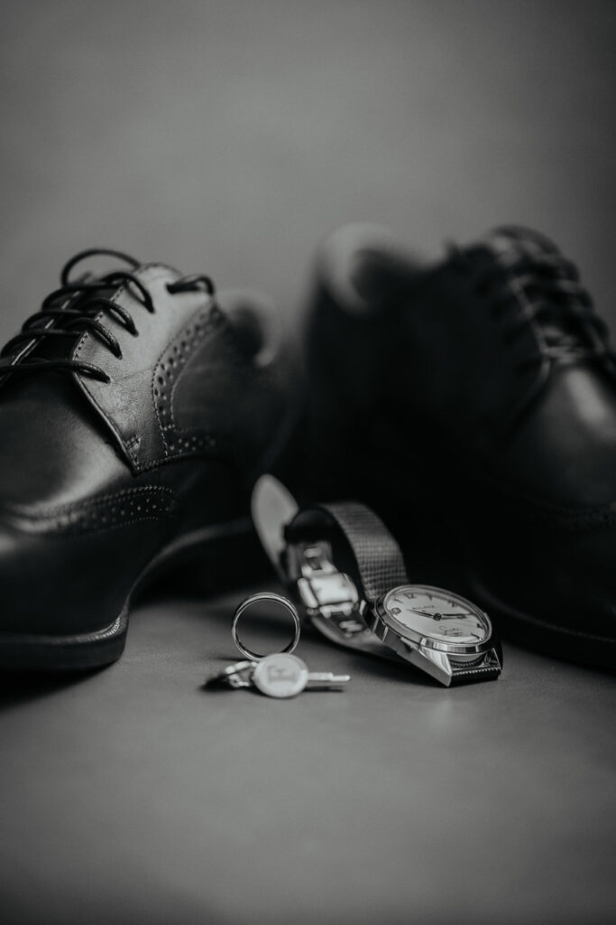 shoes, watches, and cufflinks. 