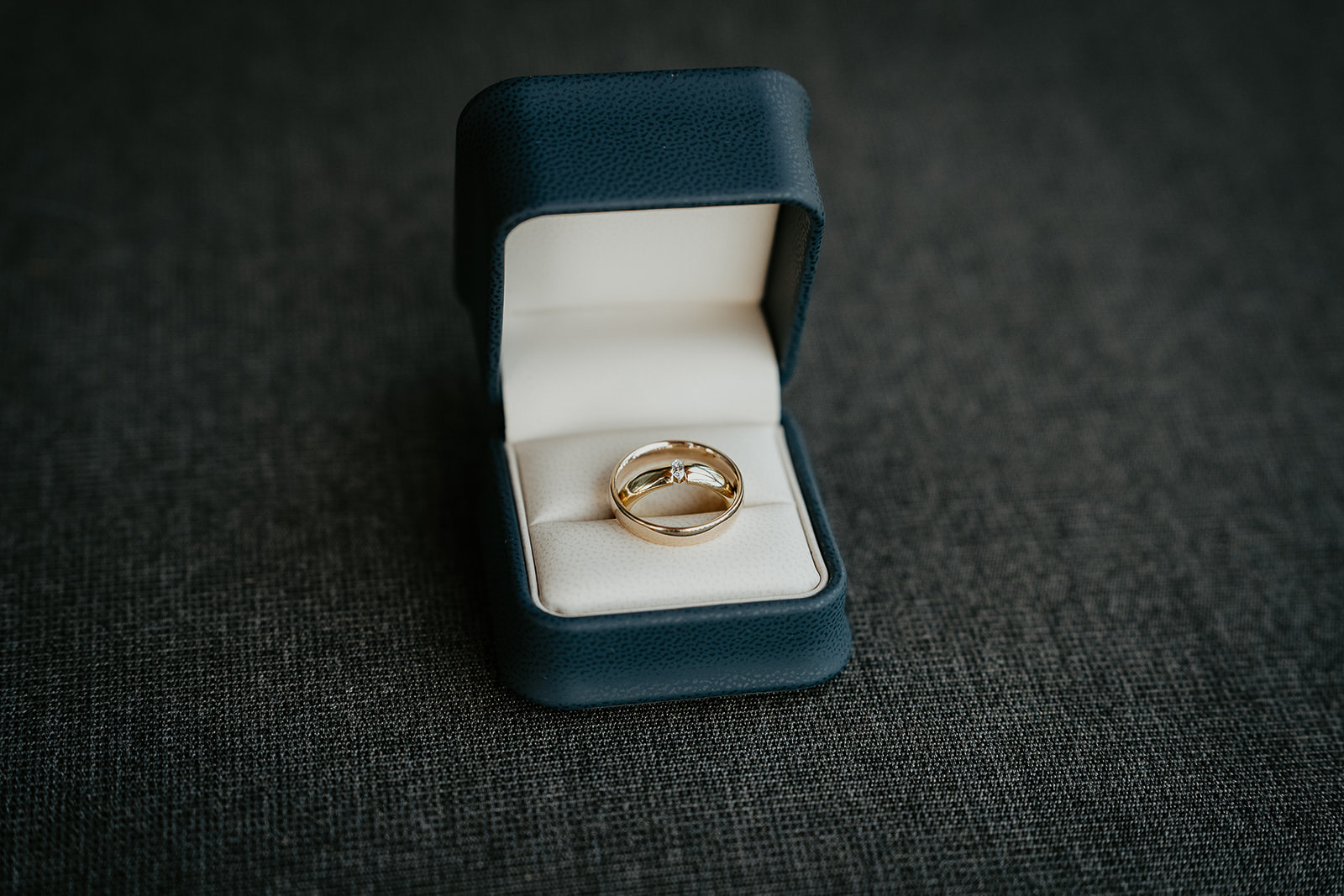 a wedding ring in a ring box
