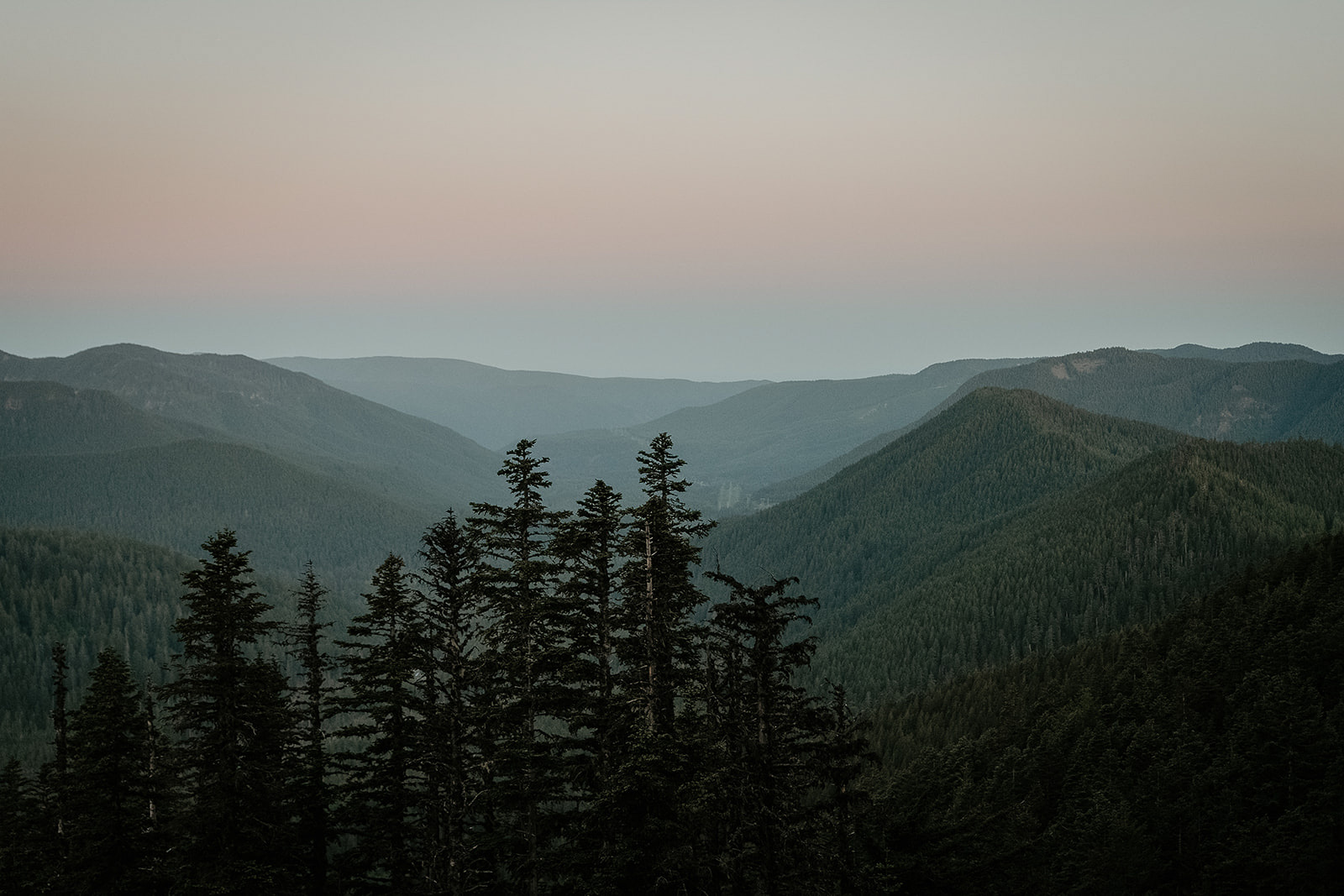 mountainside illuminated by early morning light.