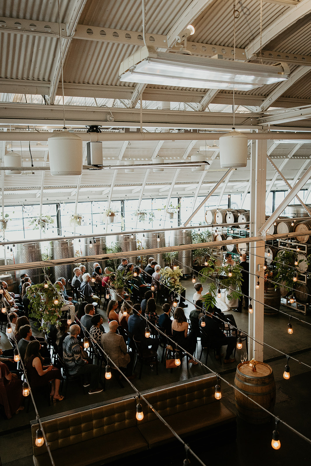 a wedding ceremony at Coopers Hall, one of the best wedding venues in Oregon.
