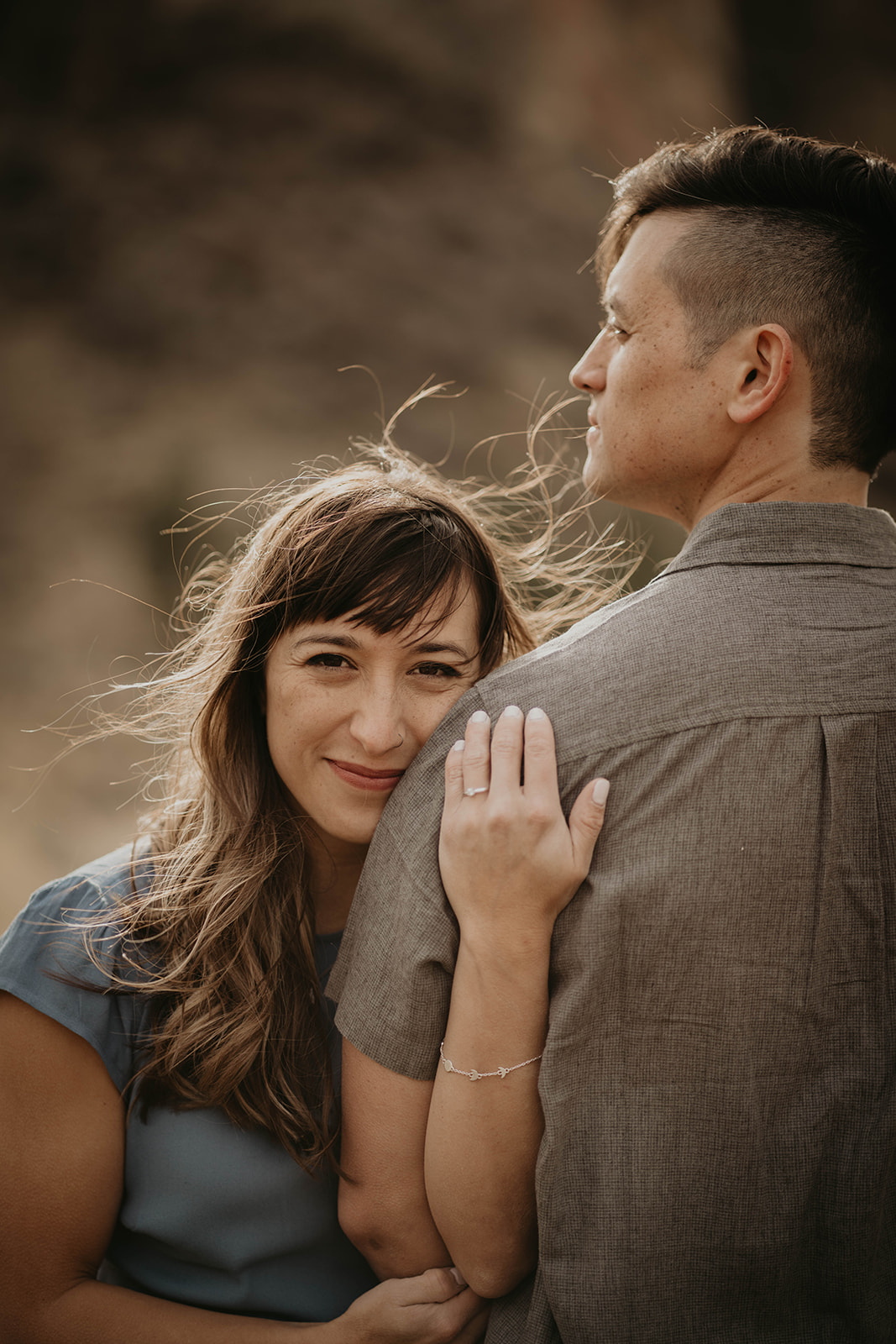 Engagement session photos at Smith Rock