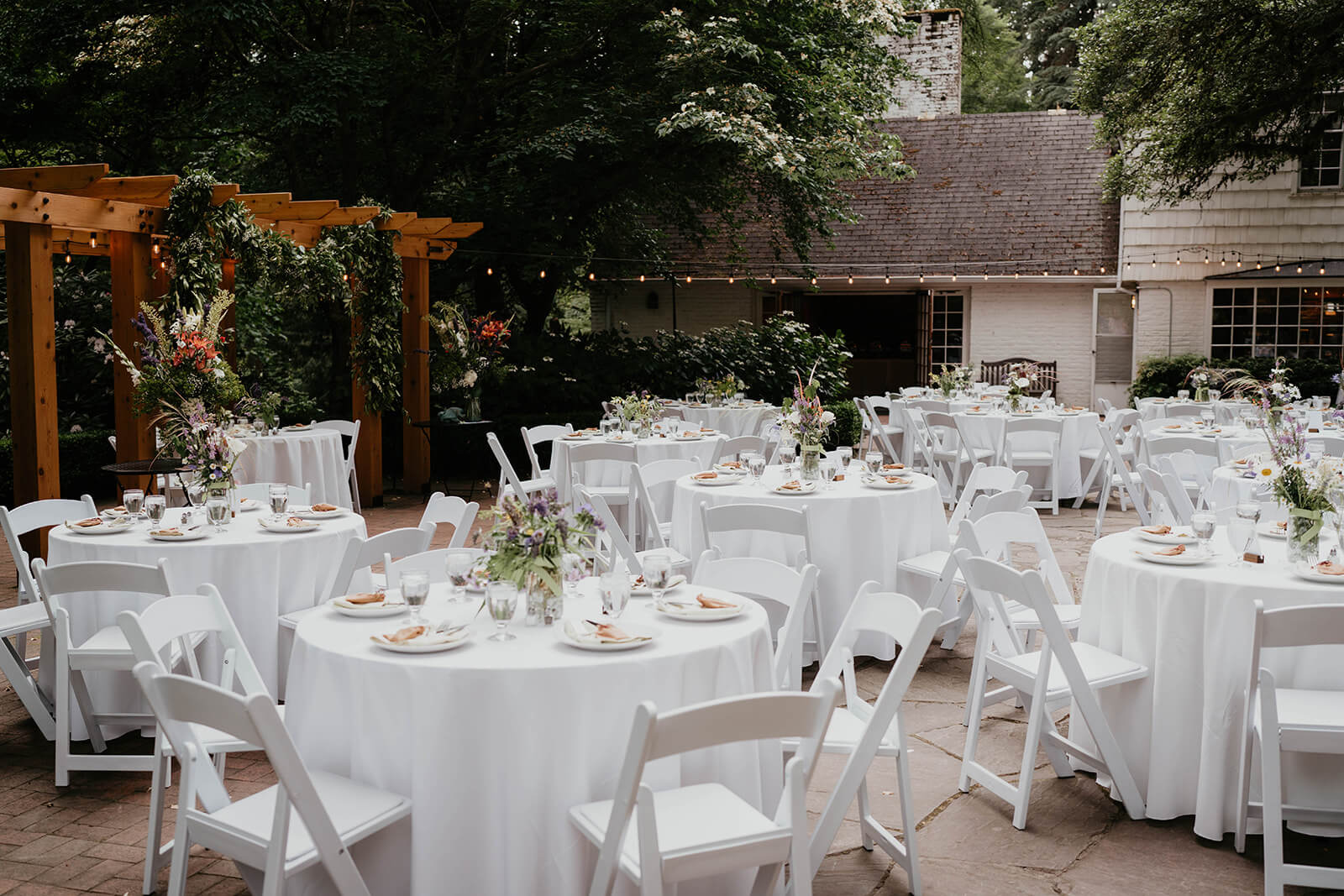 Leach Botanical Garden wedding reception