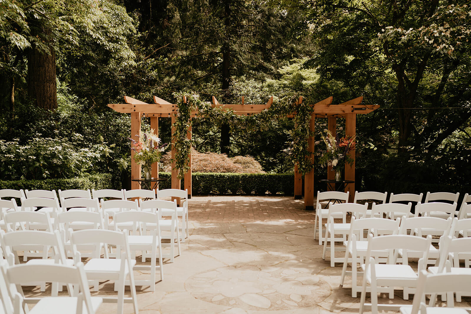 Leach Botanical Garden wedding ceremony