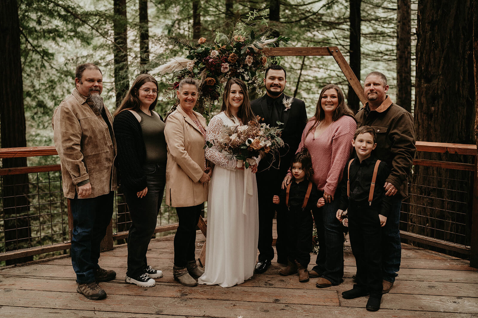 Wedding portraits in the forest