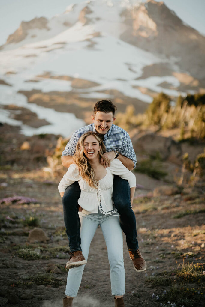 Couple portraits at Timberline Lodge
