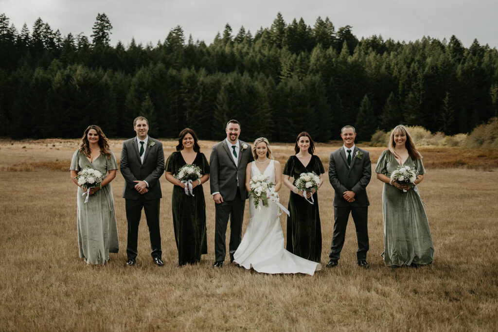Wedding party portraits in Oregon
