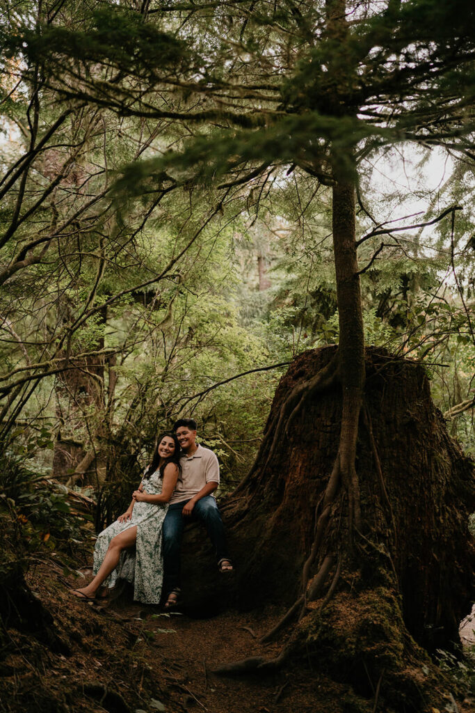 Couple photos in the forest