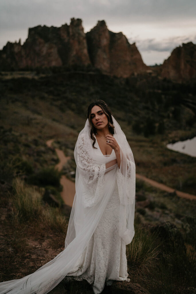 Bridal portraits at Smith Rock State Park