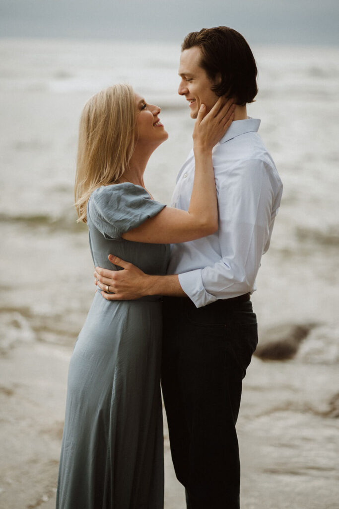 Engagement photos at Hug Point State Park