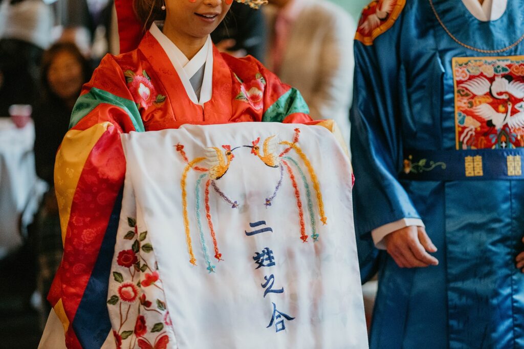 Traditional Korean wedding ceremony outfits