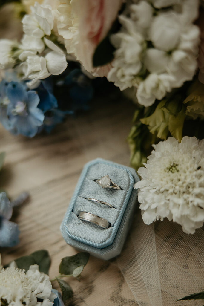 rings and flowers. 